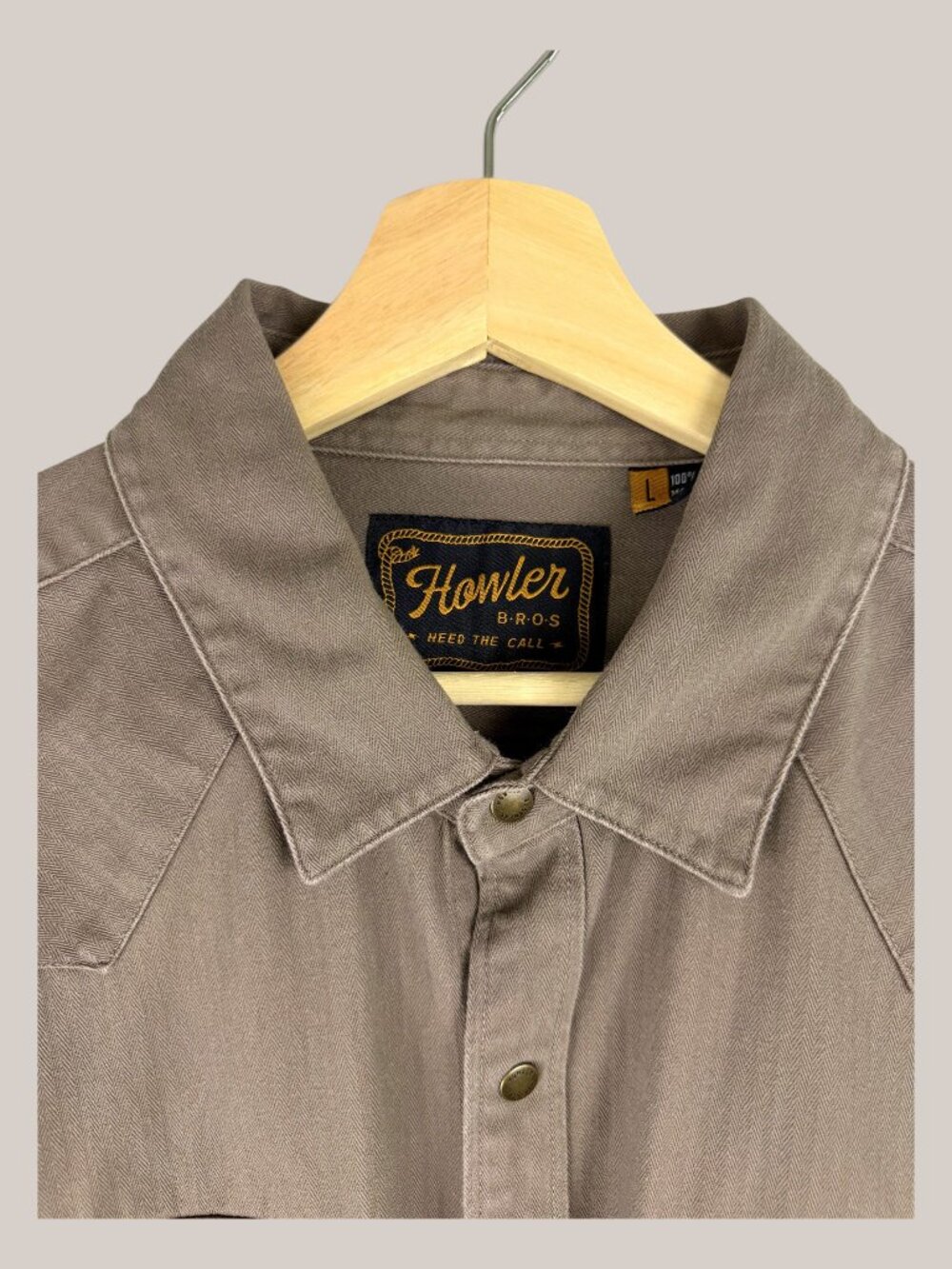 Howler Brothers Sawhorse Workshirt – Taupe – Men’s Large – Gently Used - Picture 5 of 7